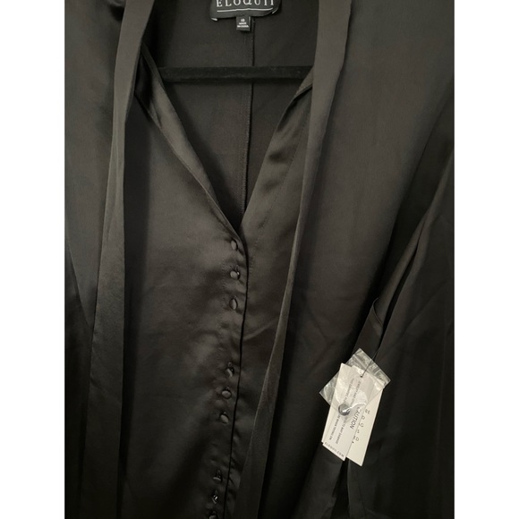Eloquii NWT│18│Tie Neck Blouse - Picture 3 of 5